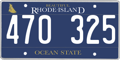 RI license plate 470325