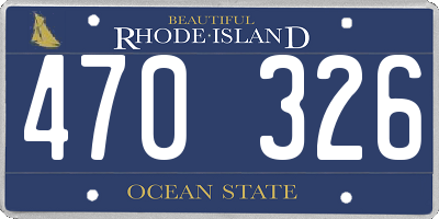 RI license plate 470326