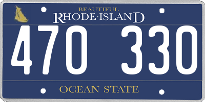 RI license plate 470330