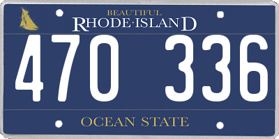 RI license plate 470336