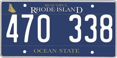 RI license plate 470338