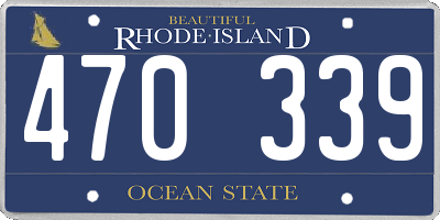 RI license plate 470339