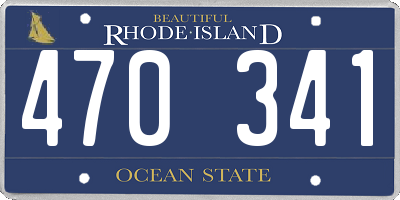 RI license plate 470341