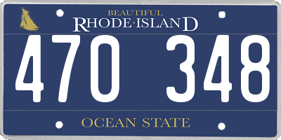 RI license plate 470348