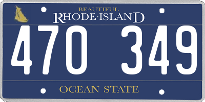 RI license plate 470349