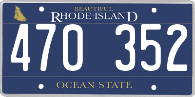 RI license plate 470352