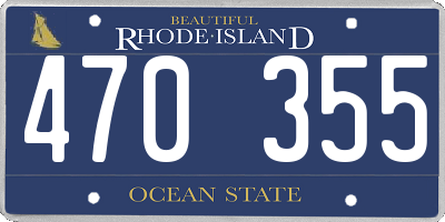 RI license plate 470355