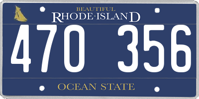 RI license plate 470356