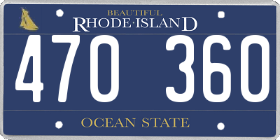 RI license plate 470360