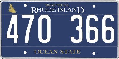 RI license plate 470366