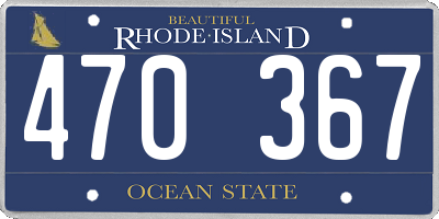 RI license plate 470367