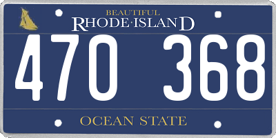 RI license plate 470368