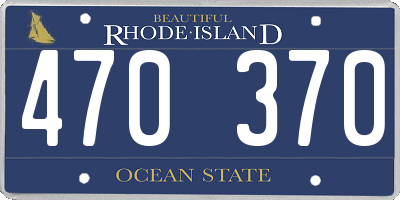 RI license plate 470370