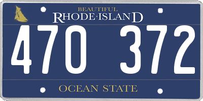RI license plate 470372
