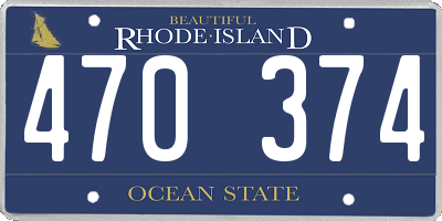 RI license plate 470374