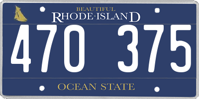 RI license plate 470375