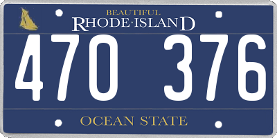 RI license plate 470376