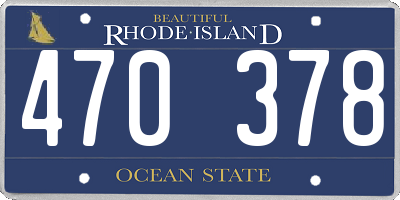 RI license plate 470378