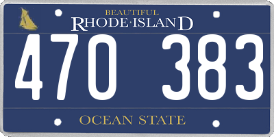 RI license plate 470383