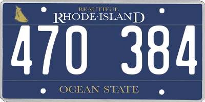 RI license plate 470384