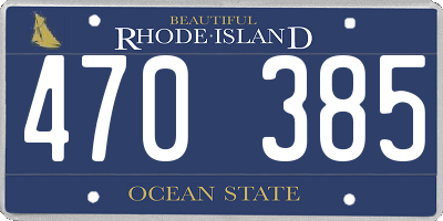 RI license plate 470385