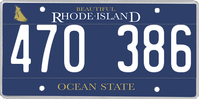 RI license plate 470386