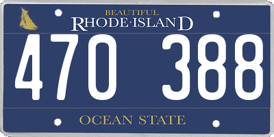 RI license plate 470388