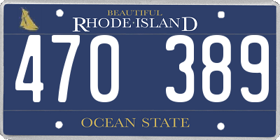 RI license plate 470389