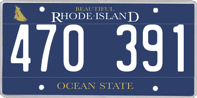 RI license plate 470391