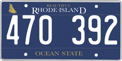 RI license plate 470392