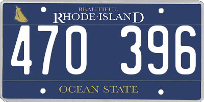 RI license plate 470396