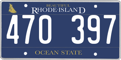 RI license plate 470397
