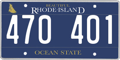 RI license plate 470401