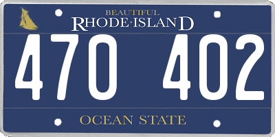 RI license plate 470402