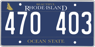 RI license plate 470403