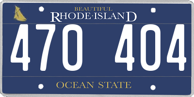 RI license plate 470404