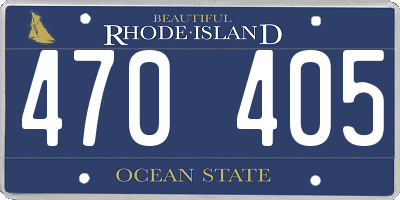 RI license plate 470405