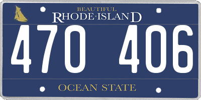 RI license plate 470406