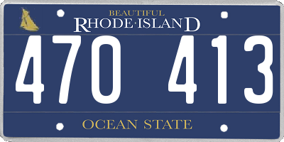 RI license plate 470413