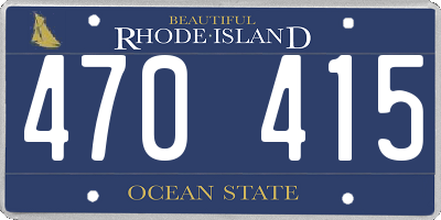 RI license plate 470415