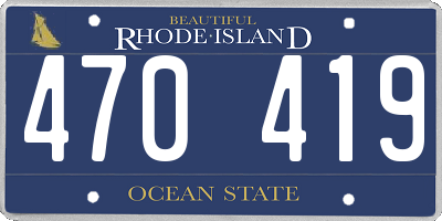 RI license plate 470419