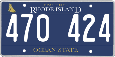 RI license plate 470424