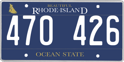 RI license plate 470426