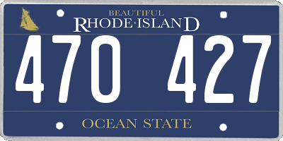 RI license plate 470427