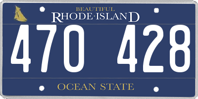 RI license plate 470428