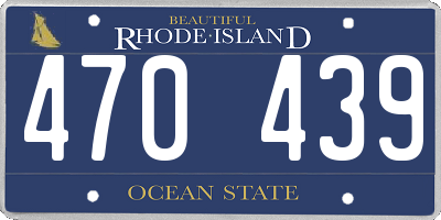 RI license plate 470439