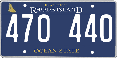 RI license plate 470440