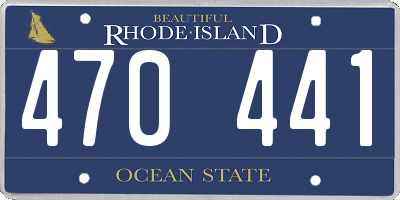RI license plate 470441