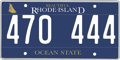 RI license plate 470444