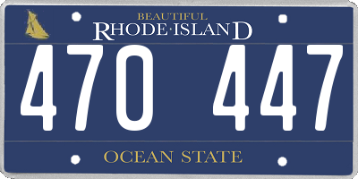 RI license plate 470447